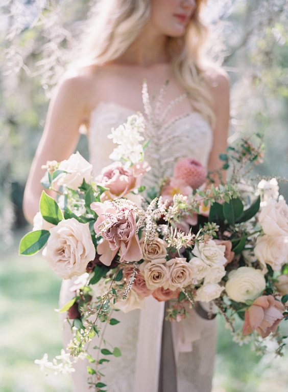 blush and dusty rose wedding bouquets for blush and dusty rose vintage rose wedding