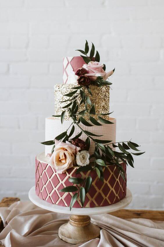 burgundy and dusty rose wedding cake for dusty rose and burgundy vintage rose wedding