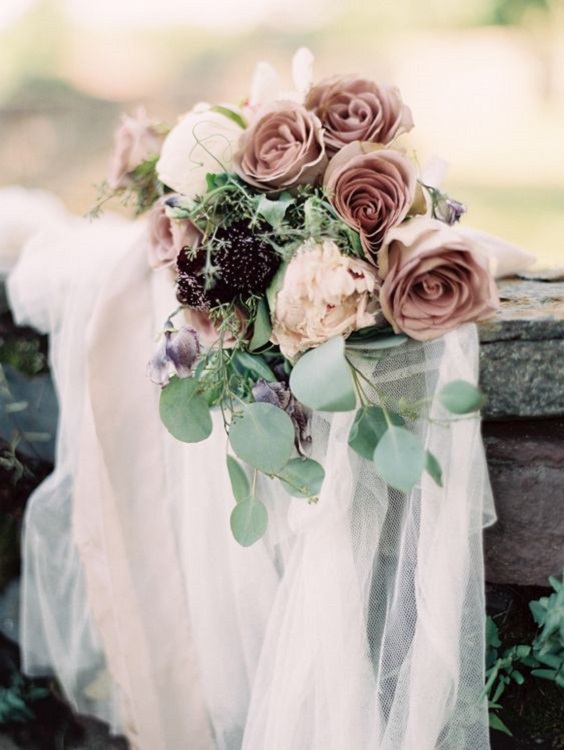 dusty rose wedding bouquets for dusty rose and greenery vintage rose wedding