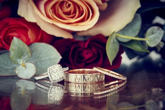 gold silver wedding rings for gold silver burgundy rose gold and burgundy wedding