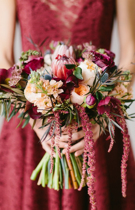 maroon and peach bouquet for maroon and navy wedding colors maroon navy and peach