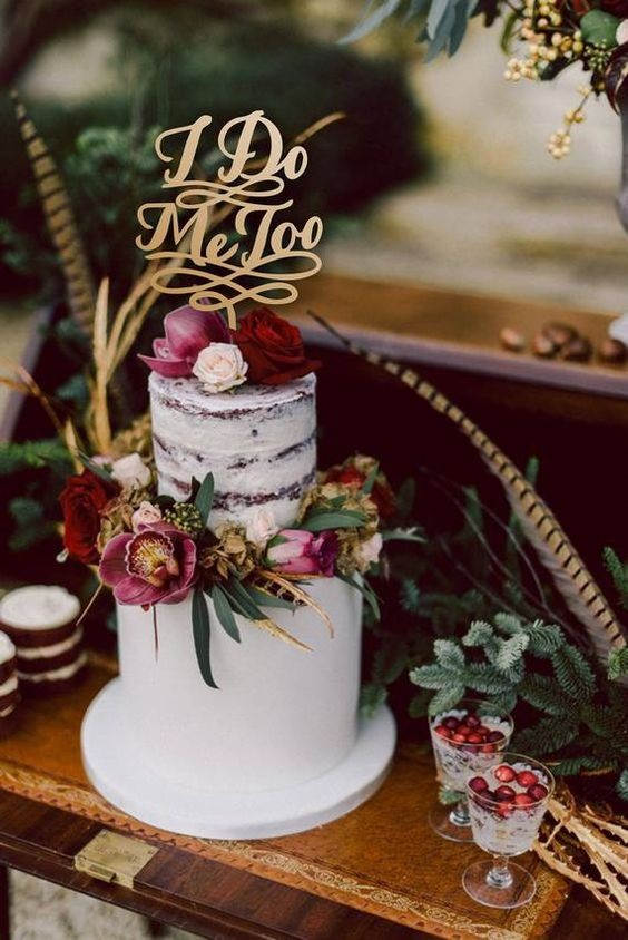 white wedding cake with maroon and plum flowers for maroon and navy wedding colors maroon navy and plum