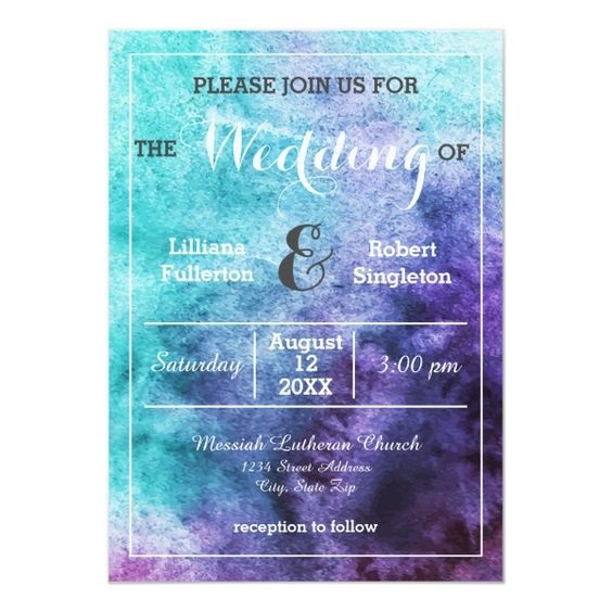 teal and purple invitations for beach teal and purple wedding