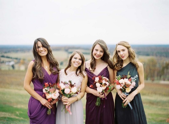 dark teal and purple bridesmaid dresses for dark teal purple teal and purple wedding