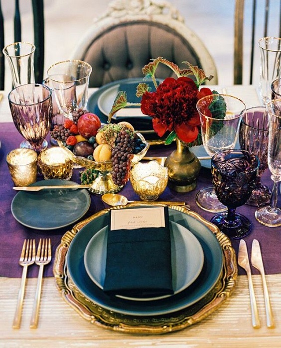 dark teal dinner plate purple table runner for dark teal purple teal and purple wedding