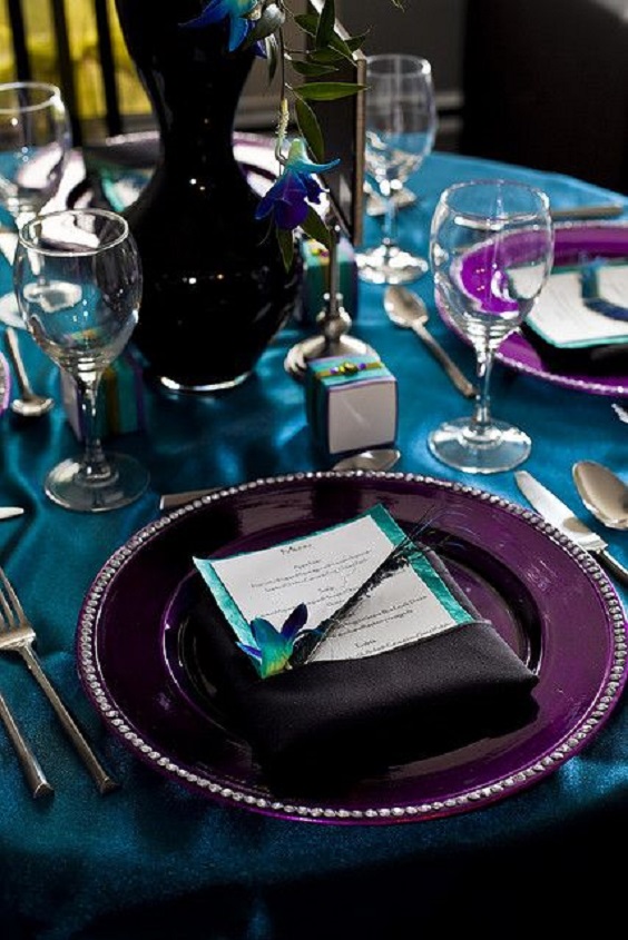 dark teal table cloth purple dinner plate for dark teal purple teal and purple wedding