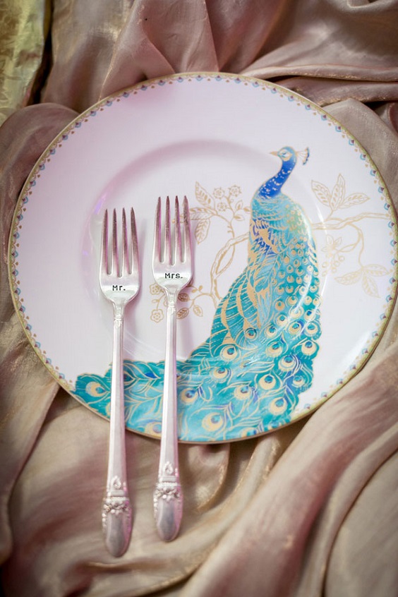 teal dinner plate for outdoor teal and purple wedding