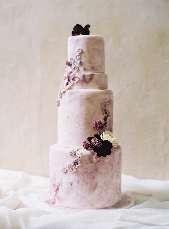 pink white wedding cake and burgundy cake topper for pink white burgundy mauve and grey wedding
