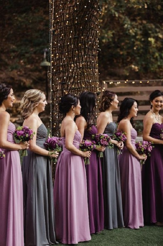 purple mauve grey bridesmaid dresses for purple mauve grey mauve and grey wedding