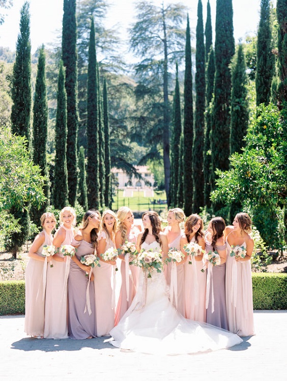 Bridesmaid dresses mauve pink online