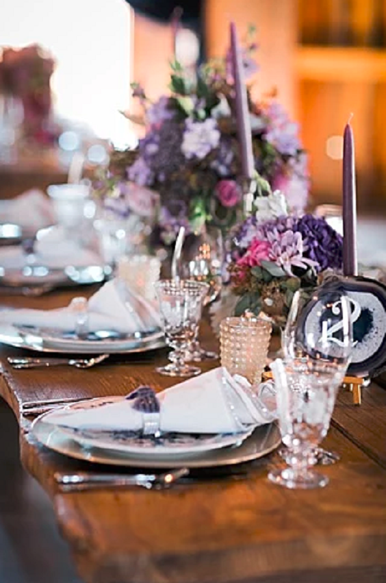 purple plum pink table garland for purple plum pink purple and blue wedding