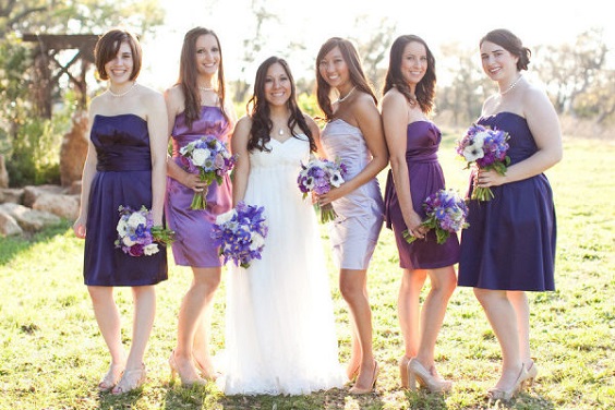 all kinds of purple bridesmaid dresses for purple purple and blue wedding