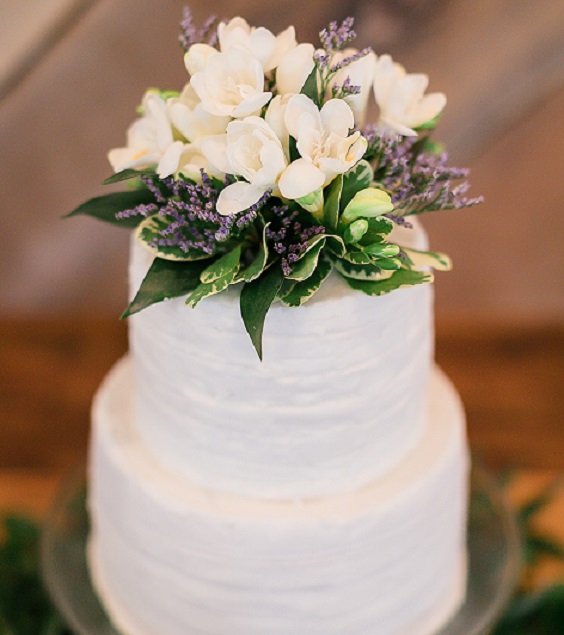 white wedding cake lavender cake topper for white lavender purple and blue wedding