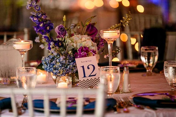 purple blue mauve table number for purple blue mauve purple and blue wedding